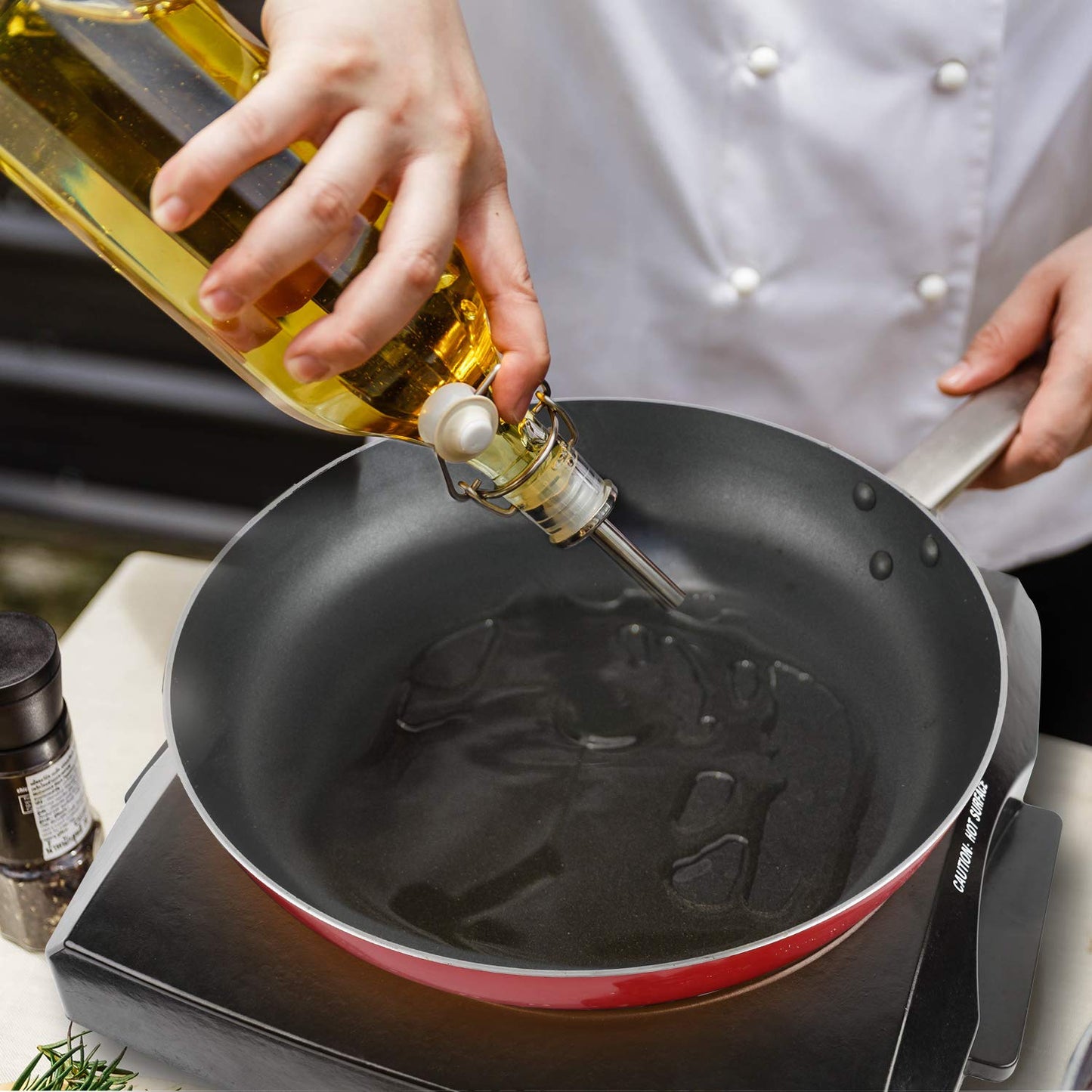 Techwood 1100W Portable Electric Coil Stainless Steel Single Hot Plate