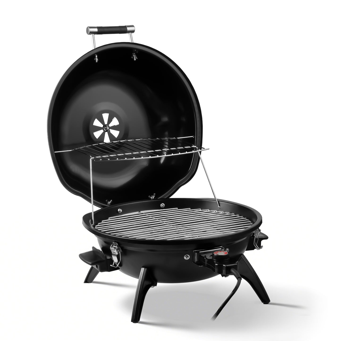 Techwood Electric BBQ Grill, Double Layer Design, Portable Removable Grill,1600WTabletop Grill, Indoor/Outdoor Electric Grill for Indoor & Outdoor Use(Black)