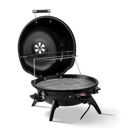 Techwood Electric BBQ Grill, Double Layer Design, Portable Removable Grill,1600WTabletop Grill, Indoor/Outdoor Electric Grill for Indoor & Outdoor Use(Black)
