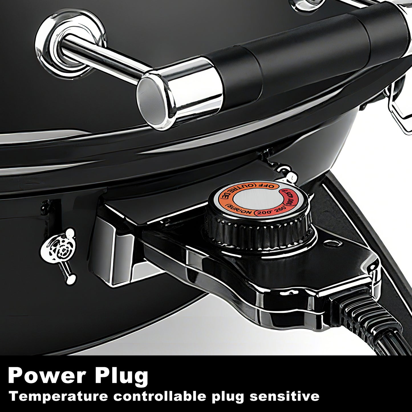 Techwood Electric BBQ Grill, Double Layer Design, Portable Removable Grill,1600WTabletop Grill, Indoor/Outdoor Electric Grill for Indoor & Outdoor Use(Black)