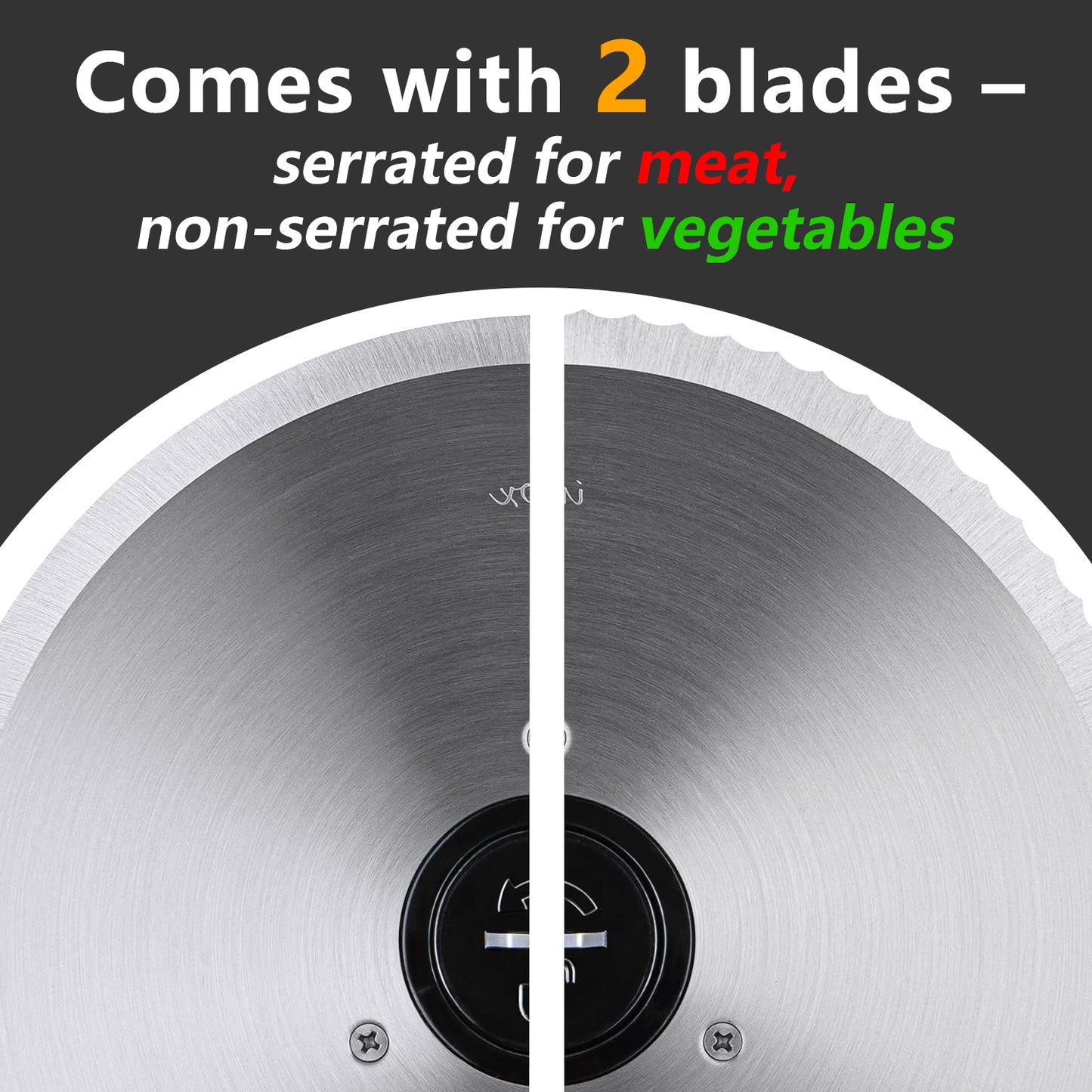Techwood 9” Stainless Steel Blade Food Slicer with Adjustable Thickness, Removable Blade, Non-Slip Feet, Perfect for Cheese, Bread, Fruits & Vegetables