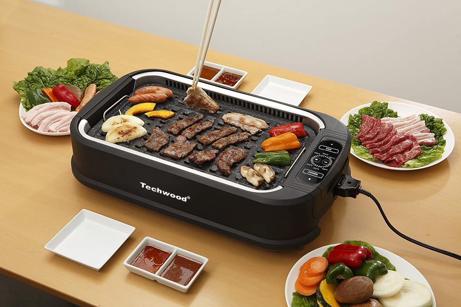Indoor Smokeless Grill, Techwood 1500W Electric Grill with
