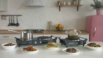 SP Techwood Hot Plate Electric Single Burner 23.94 in 2-Coil Stainless Steel Countertop Burners