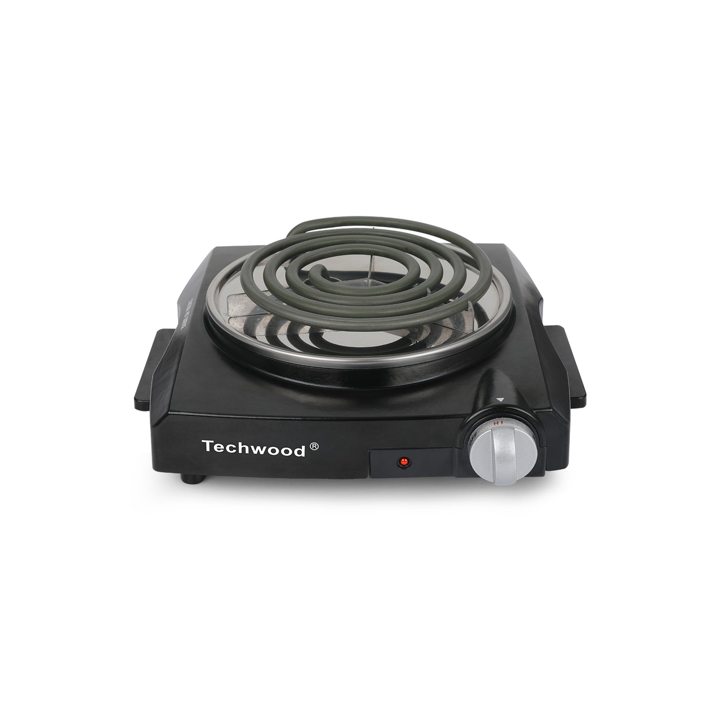 Techwood 1100W Portable Electric Coil Stainless Steel Single Hot Plate