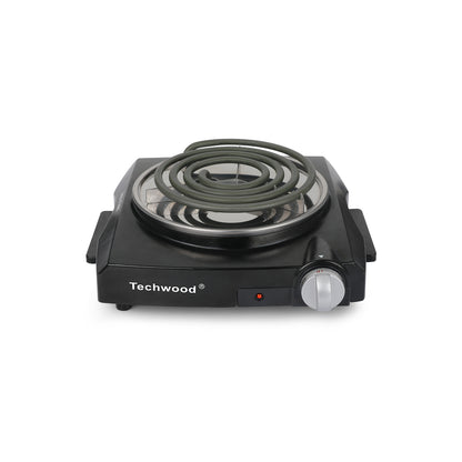 Techwood 1100W Portable Electric Coil Stainless Steel Single Hot Plate