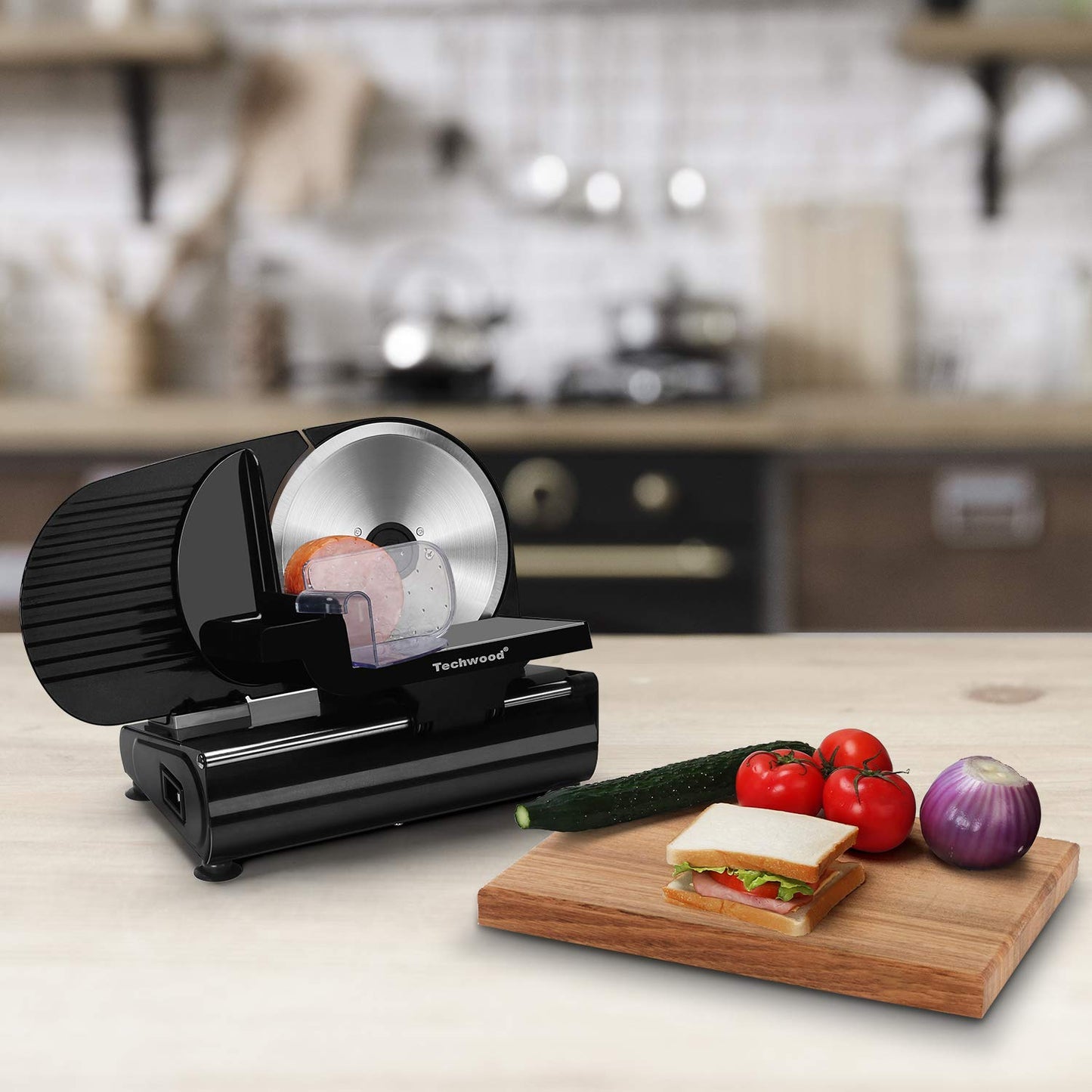 Techwood 9 Inch Detachable Food Slicer(Black)