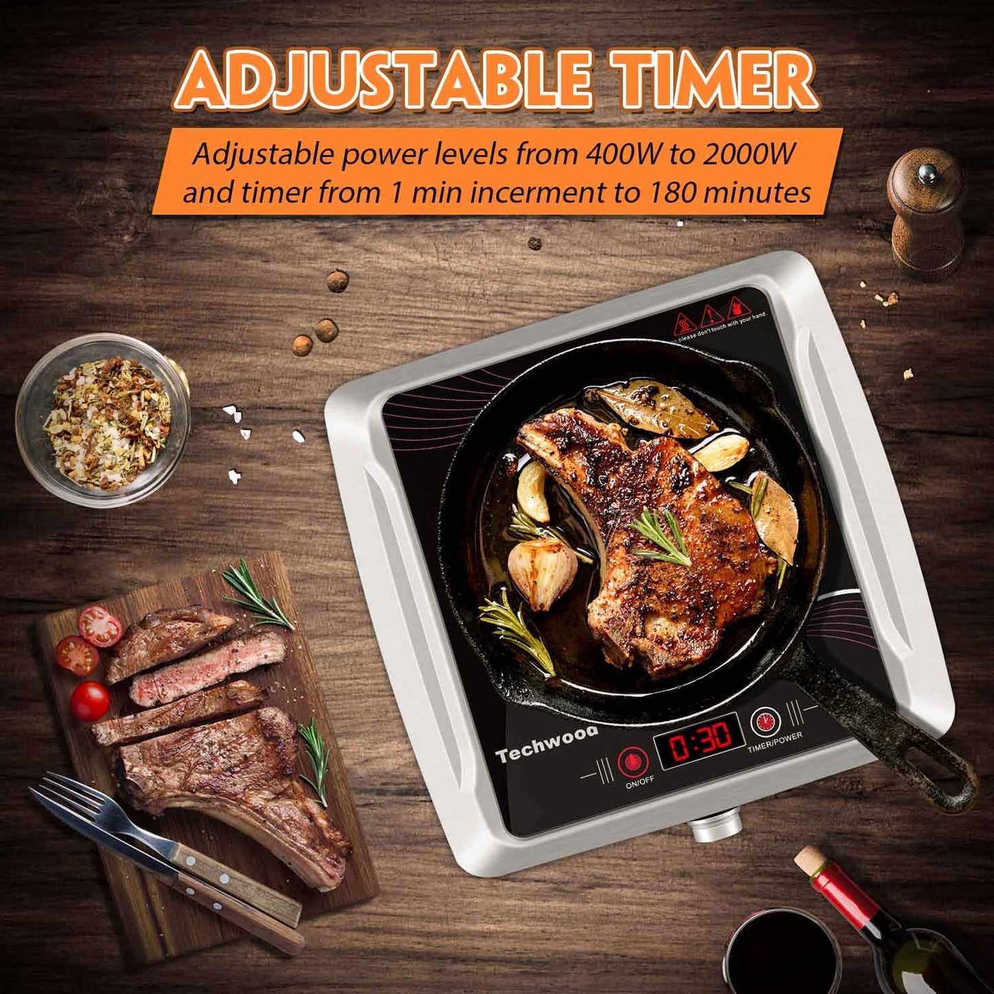 Techwood 1500W Countertop Infrared Ceramic Hot Plate