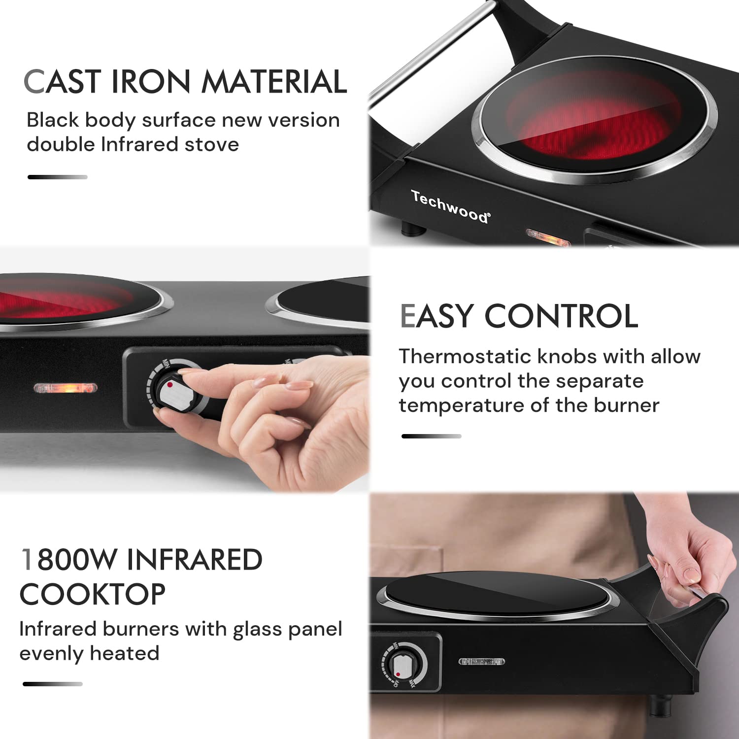 Techwood discount infrared cooktop
